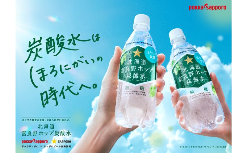 炭酸水 500ml × 24本 北海道富良野ホップ炭酸水+ビール SORACHI1984