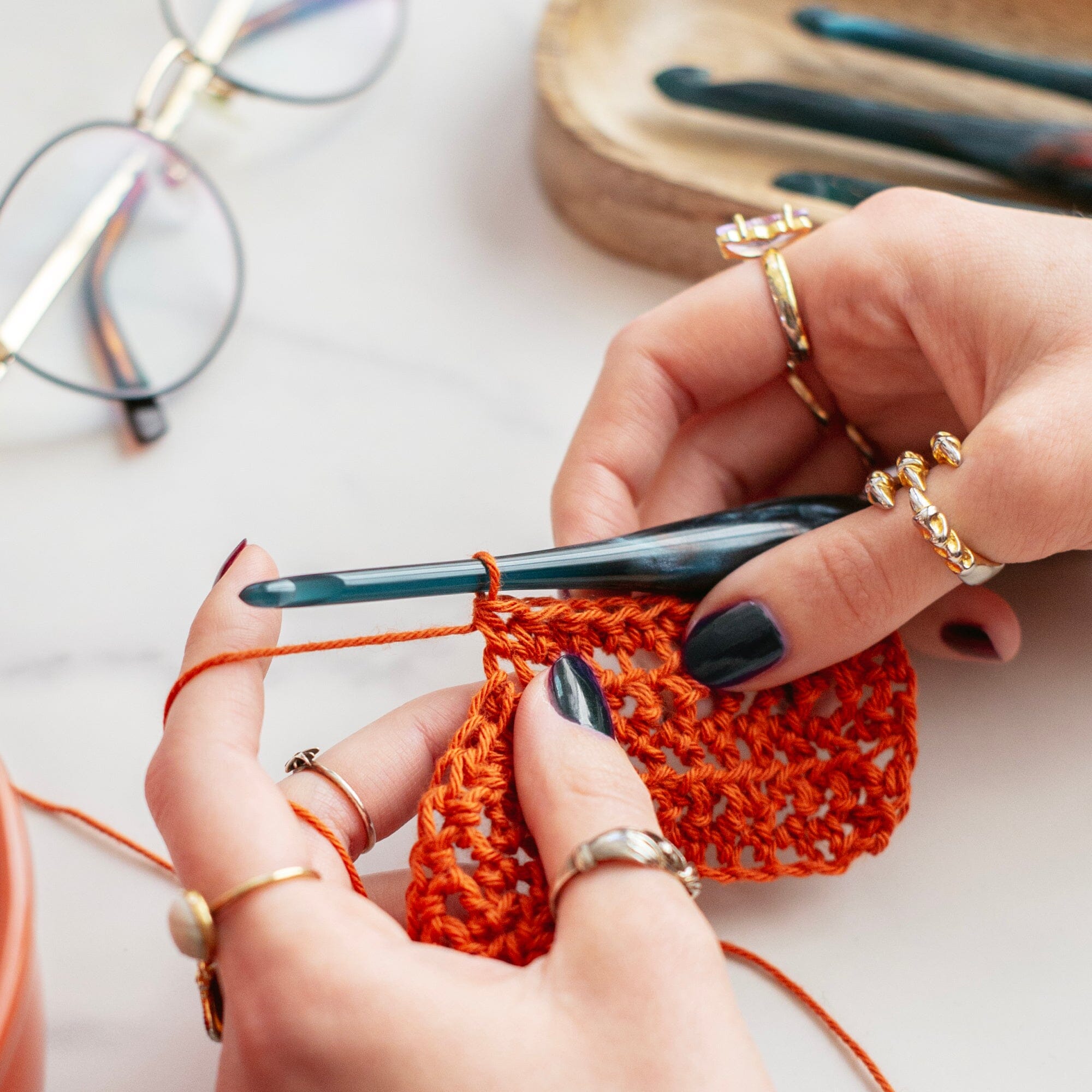 Limited Edition Nebula Streamline Resin Galaxy Crochet Hook