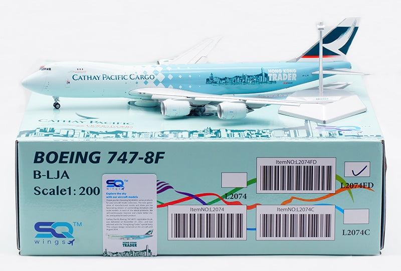 1:200 SQ Wings Cathay Pacific Cargo B747-8F B-LJA Diecast Aircraft