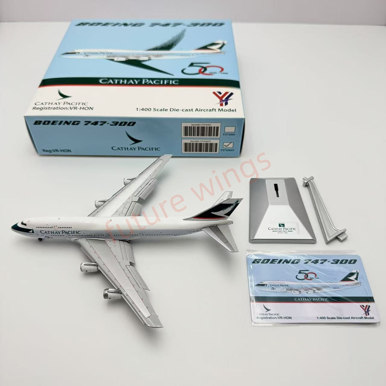 1:400 YY Wings Cathay Pacific B747-300 VR-HON 
