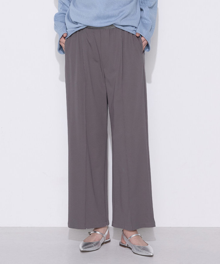 Sサイズ 〕 コンパクトハリジャージー ワイドパンツ（54-02PO03-206