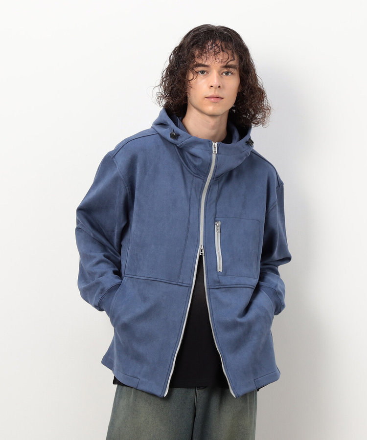 カットスエードダンボール ブルゾン（55-21CM34-205）｜パープル