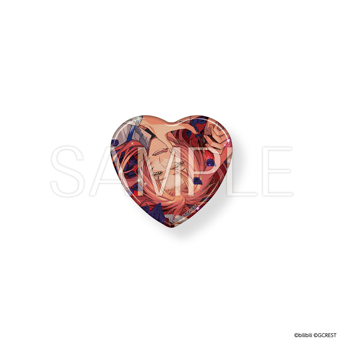 夢職人と忘れじの黒い妖精 ワンダー・ティーパーティ ハート型缶バッジ