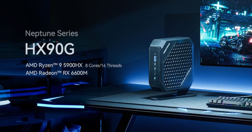 CPUもGPUも強い。MINISFORUM「Neptune HX90G」はRyzen 9 5900HX＋RX
