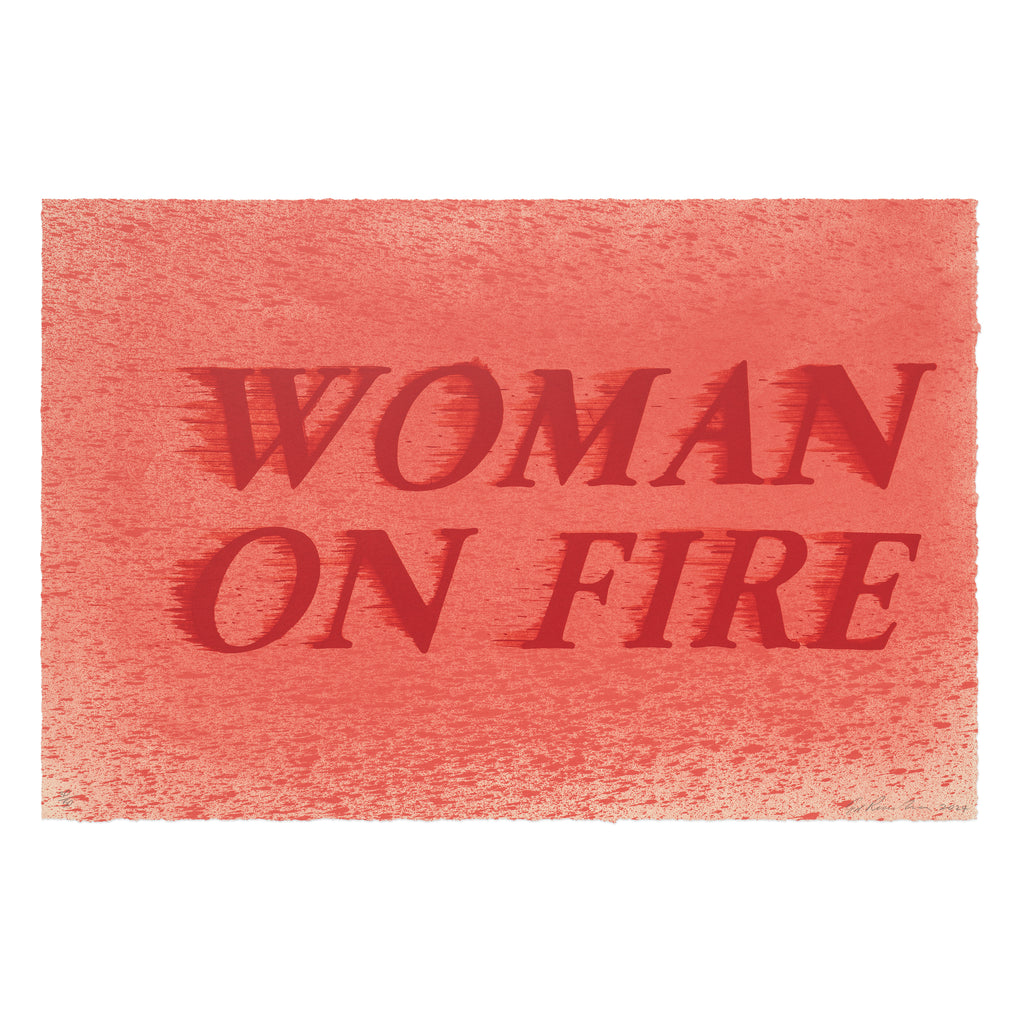 Ed Ruscha: Woman on Fire Lithograph | Gagosian Shop