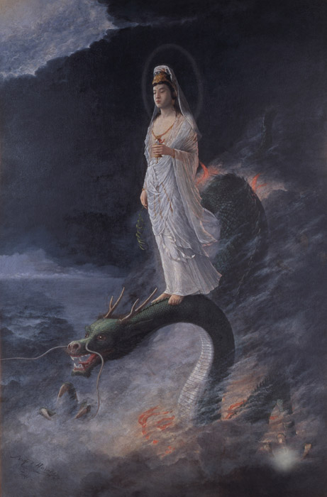 フリー絵画] 原田直次郎作「騎竜観音」でアハ体験 | GAHAG | 著作権