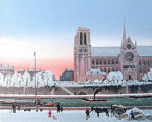 ドラクロワ「雪のノートルダム」 絵画 販売 買取 東京 自由が丘にある