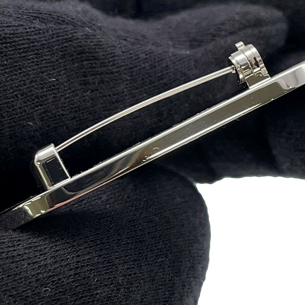 エルメス ブローチ シェーヌダンクル ブラック/シルバー金具 エプソン