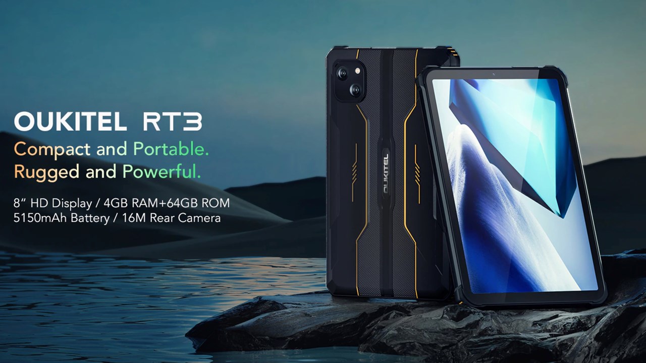 OUKITEL RT3」発表！Helio P22搭載、8インチとコンパクトなタフネス