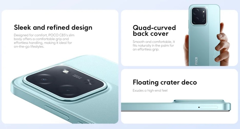 POCO C85のスペックまとめ！6,000mAhバッテリーを搭載するグローバル版