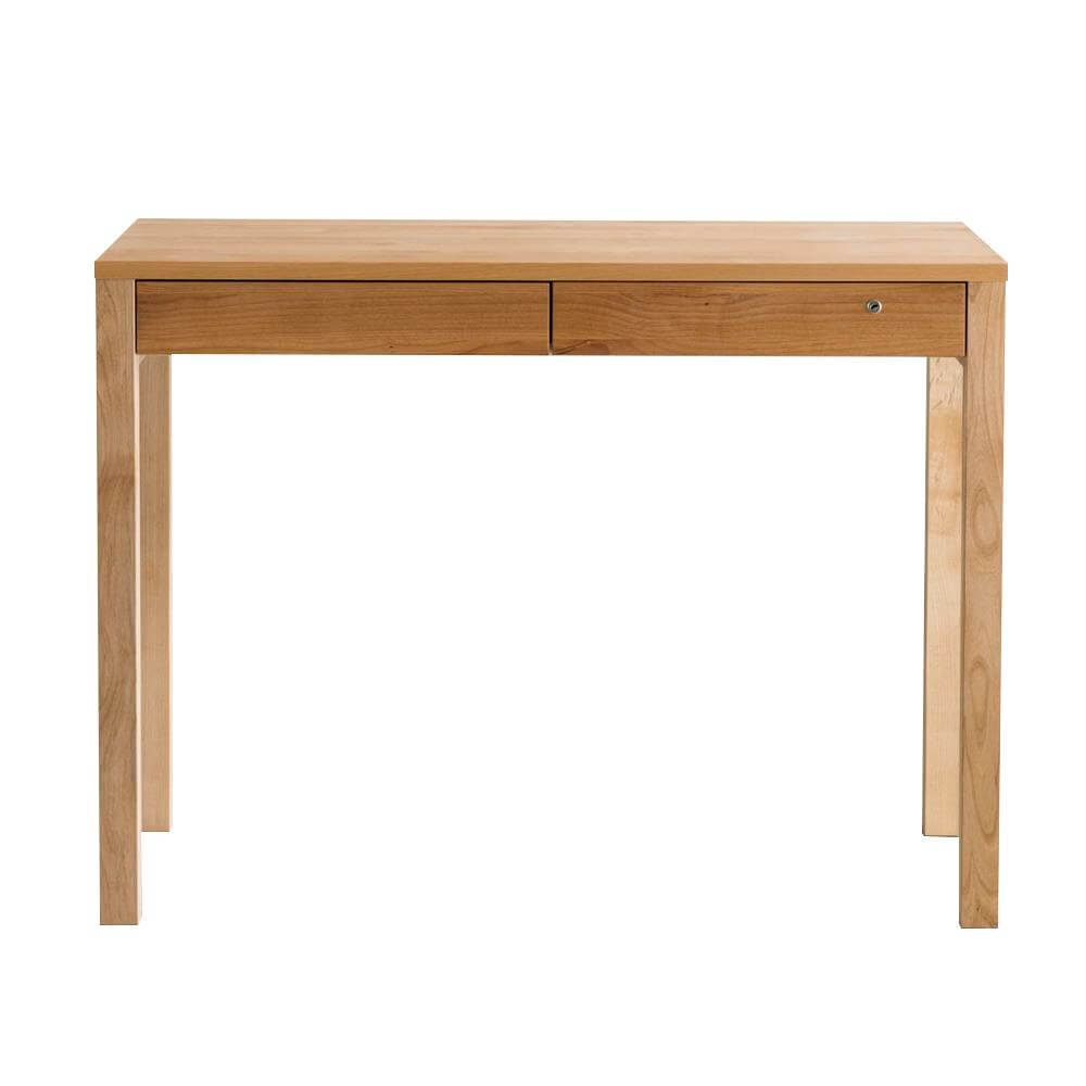 天然木アルダー無垢材 デスク 幅120 奥行53 高さ72cm ナチュラルウッド