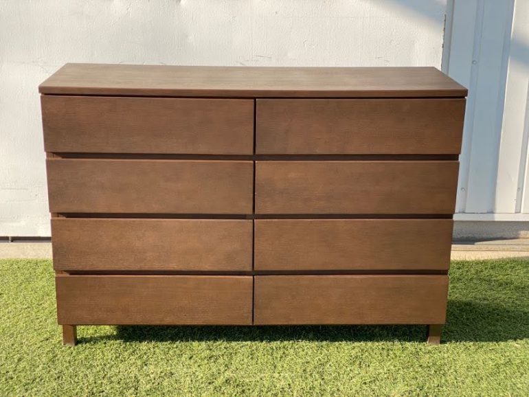 □無印良品□4段チェスト ウォールナット材チェスト4段・幅120×奥行40