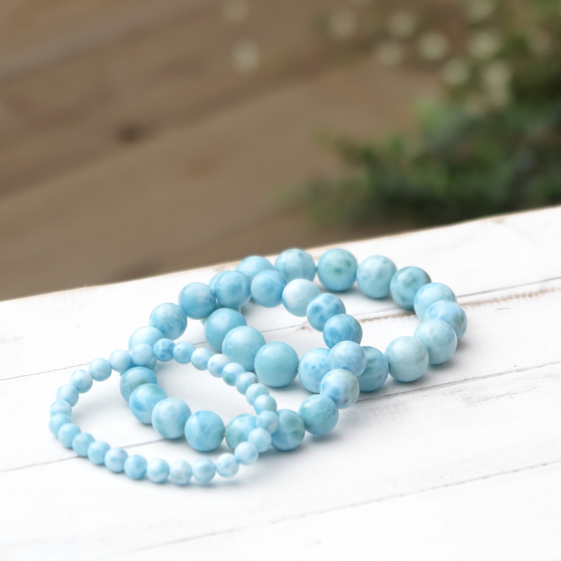 ラリマー丸玉ブレスレット 10mm｜マライカ公式通販