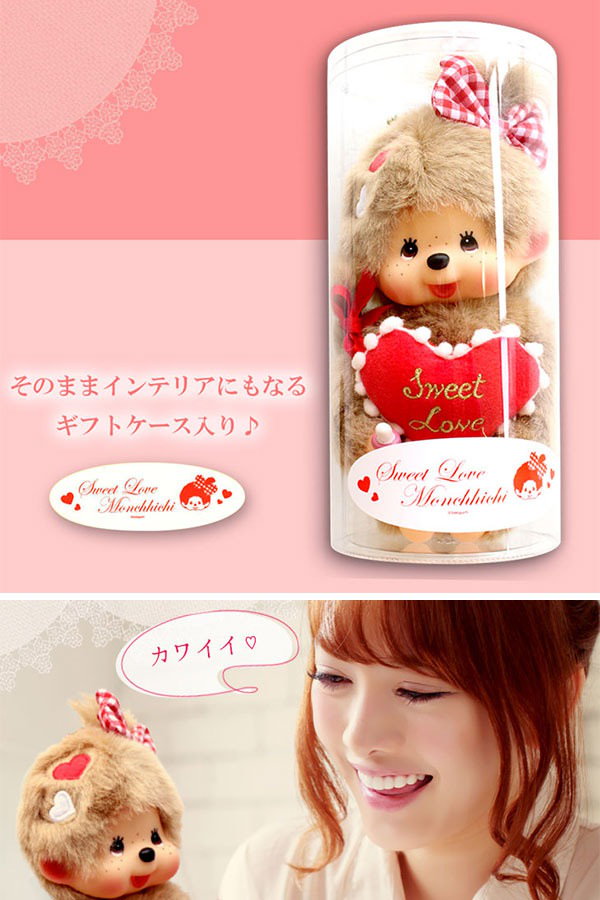 Qoo10] 誕生石ハートネックレス モンチッチぬいぐ