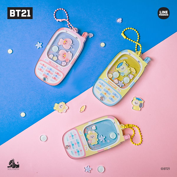 Qoo10] BT21 【BT 21 シャカシャカガラケーキーリ