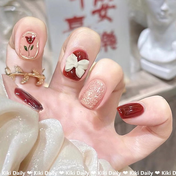 Qoo10] ファーウェイ 3D ネイルチップ つけ爪 可愛い ショ