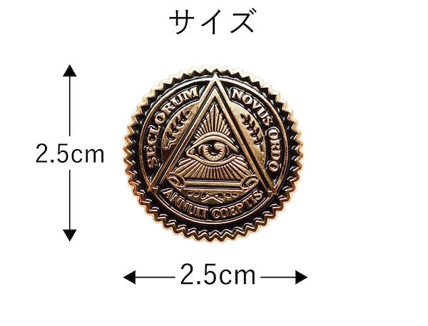 Qoo10] SunAge ピンバッジ フリーメイソン プロビデンス