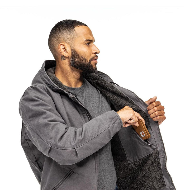 Carhartt Sherpa-Lined Relaxed Fit Washed Duck Jacket | Gemplers