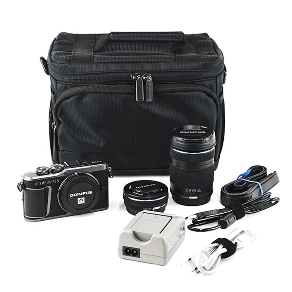 オリンパス ミラーレス一眼カメラ PEN E-PL10 EZ ブラック ダブル