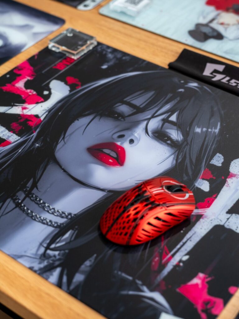マウス・トラックボール GLSSWRKS Hana Premium Glass Mousepad