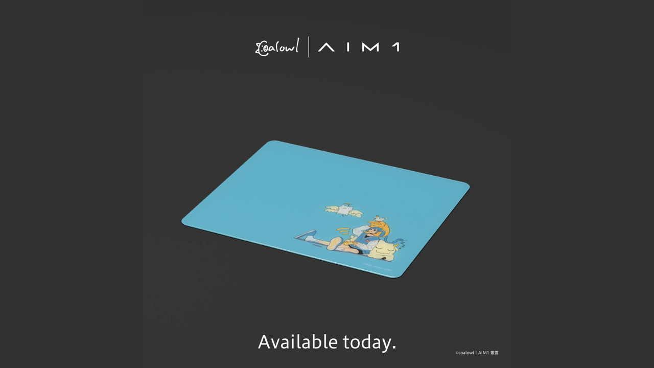 AIM1、イラストレーター「coalowl」とのコラボガラスマウスパッド発売