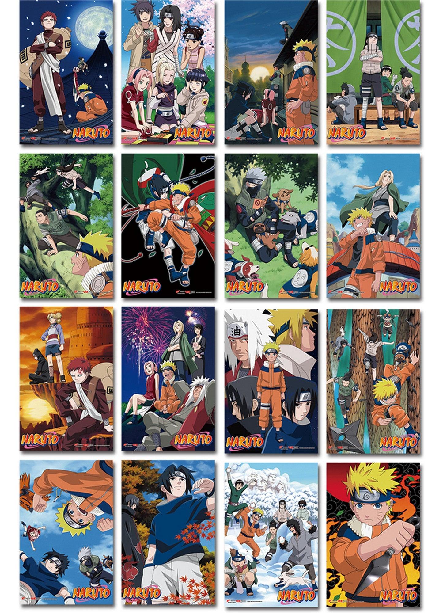 Naruto - Paper Poster Set - blind box - 2 mini posters among 16