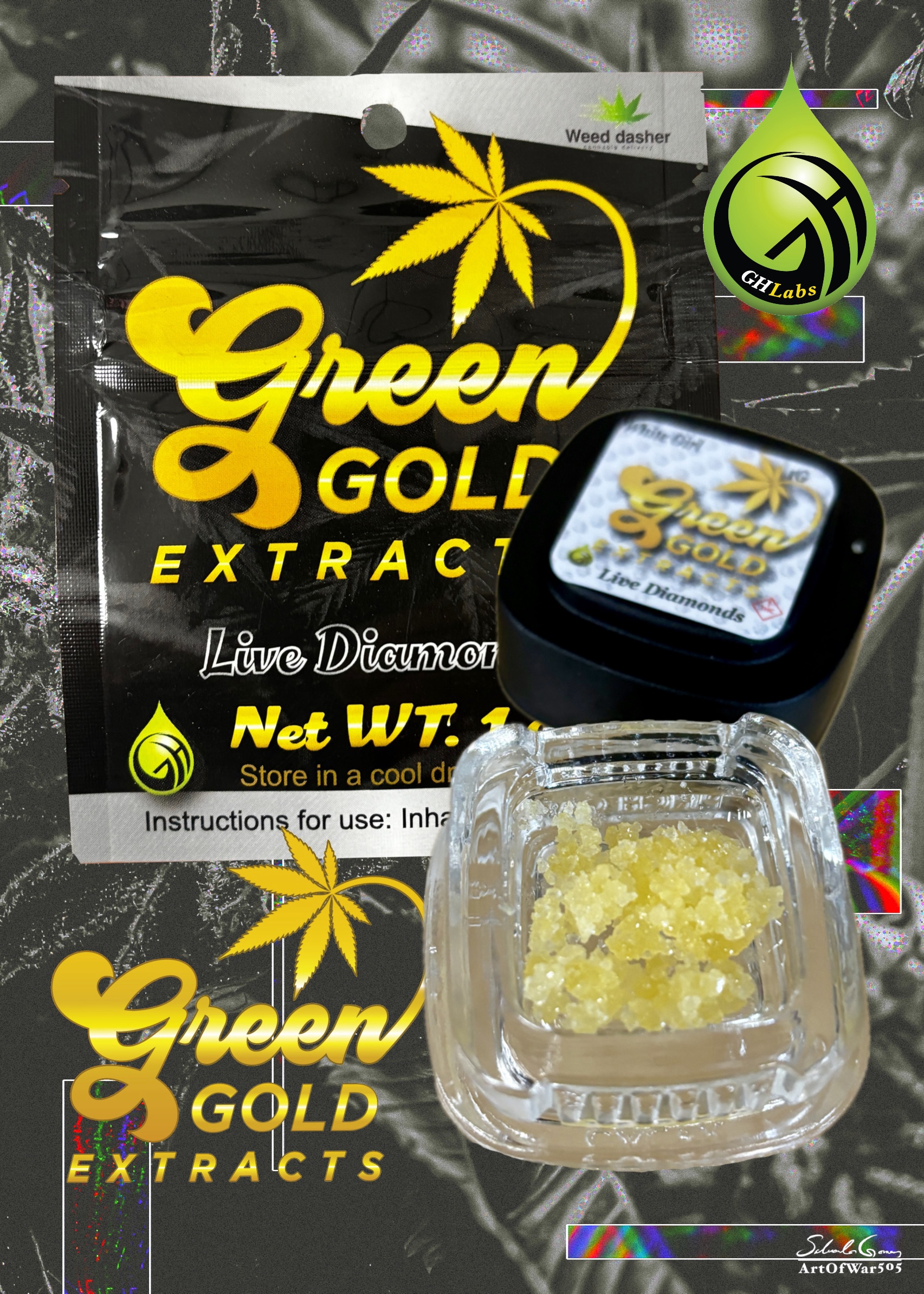 Live Diamonds 1g - Green Gold Extracts - GH Labs