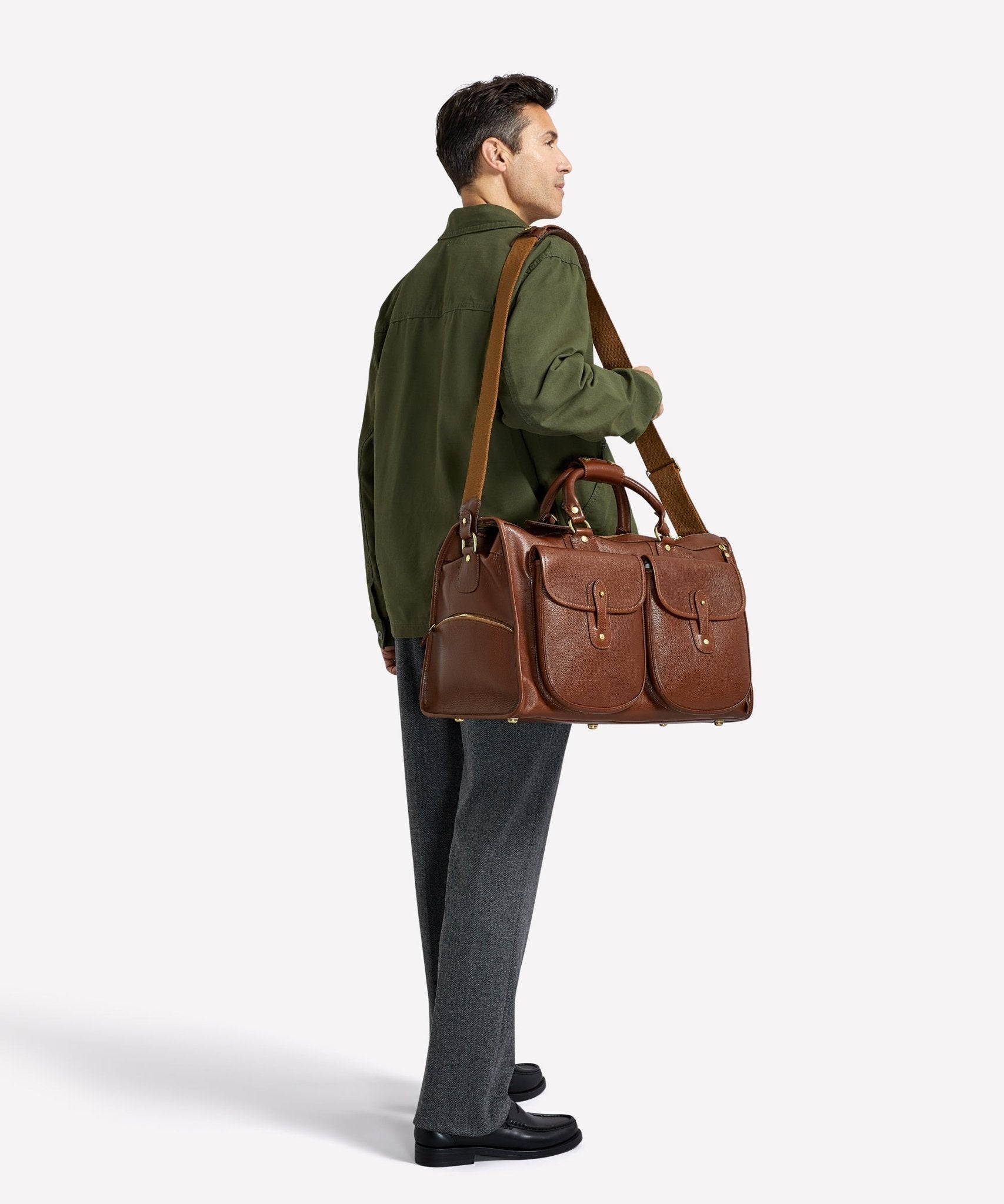 Express No. 2 | Vintage Chestnut Leather Duffle Bag | Ghurka