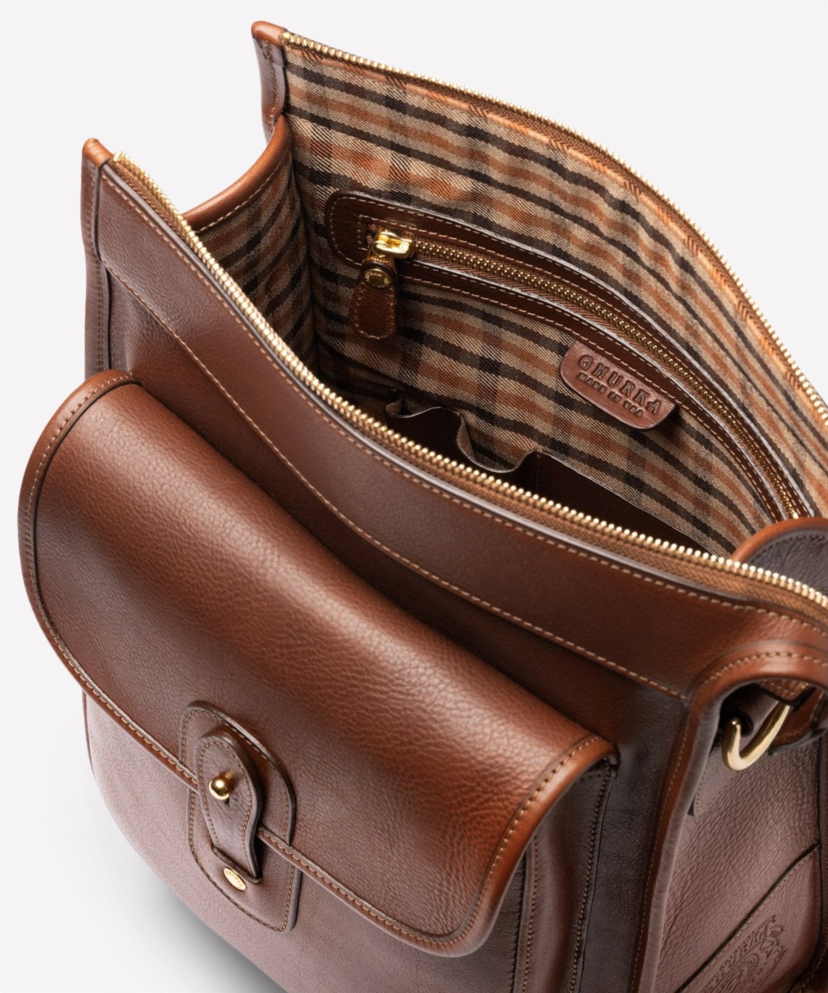 Gearpack No. 4 | Vintage Chestnut Leather Crossbody Bag | Ghurka