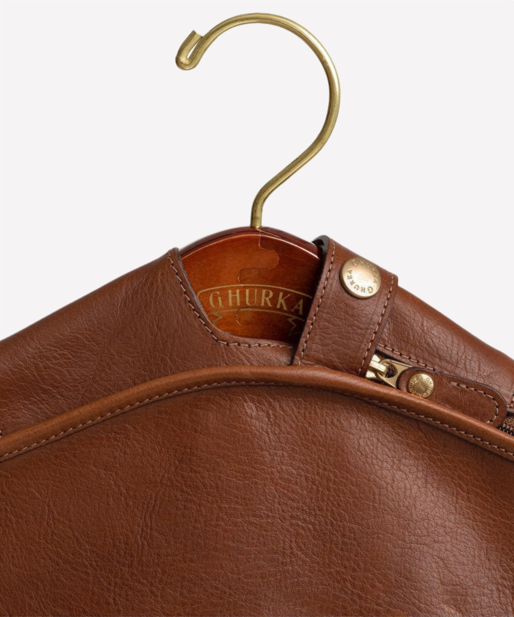 Packet No. 83 | Vintage Chestnut Leather Garment Bag | Ghurka