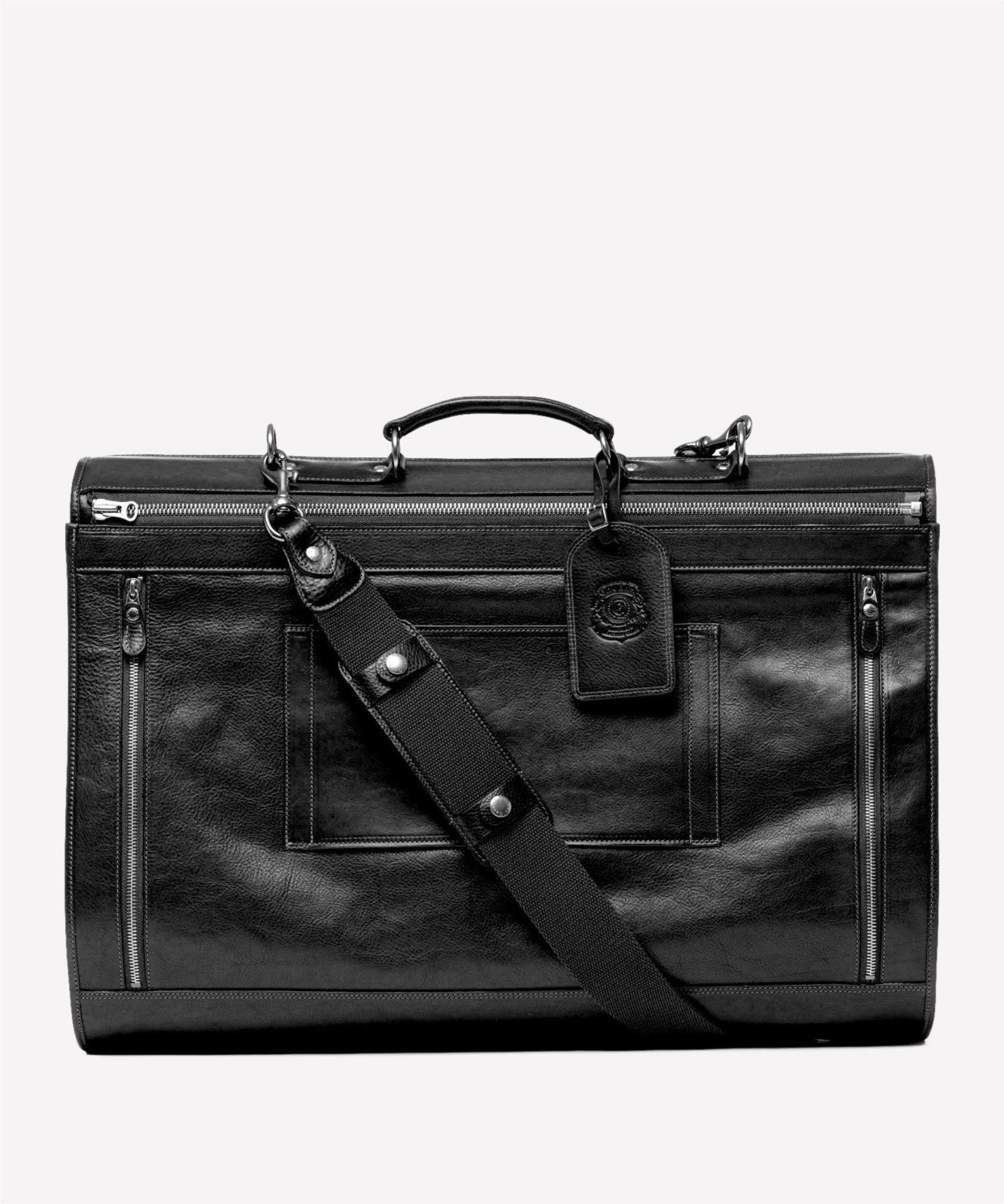 Packet No. 83 | Vintage Black Leather Garment Bag | Ghurka