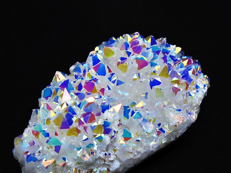 パワーストーン 天然石 レインボーオーラ水晶クラスター[T693-4756]