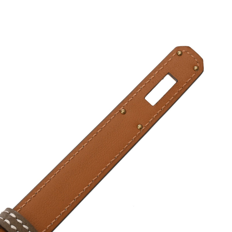 HERMES エルメス ケリー ベルト エトゥープ/ゴールド W刻印(2024年頃