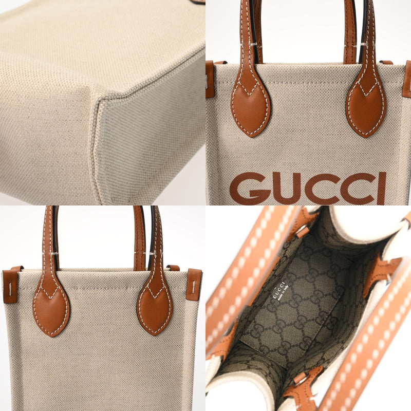 GUCCI グッチ スーパーミニショルダーバッグ ホワイト/ブラウン 799300