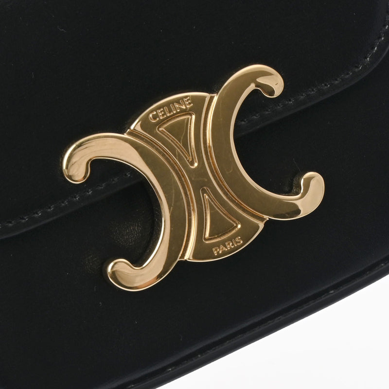 セリーヌミニクロード トリンオフ 黒 ゴールド金具 レディース