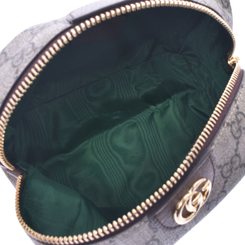 グッチオフィディア コスメポーチ ベージュ×ブラウン系 レディース