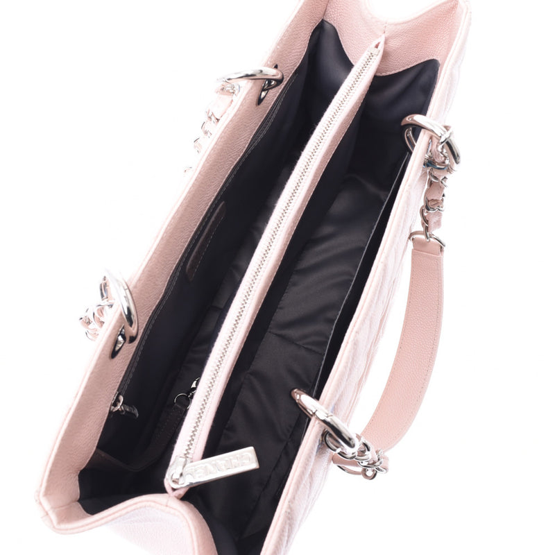 シャネルチェーントートバッグ 14143 ピンク シルバー金具 レディース