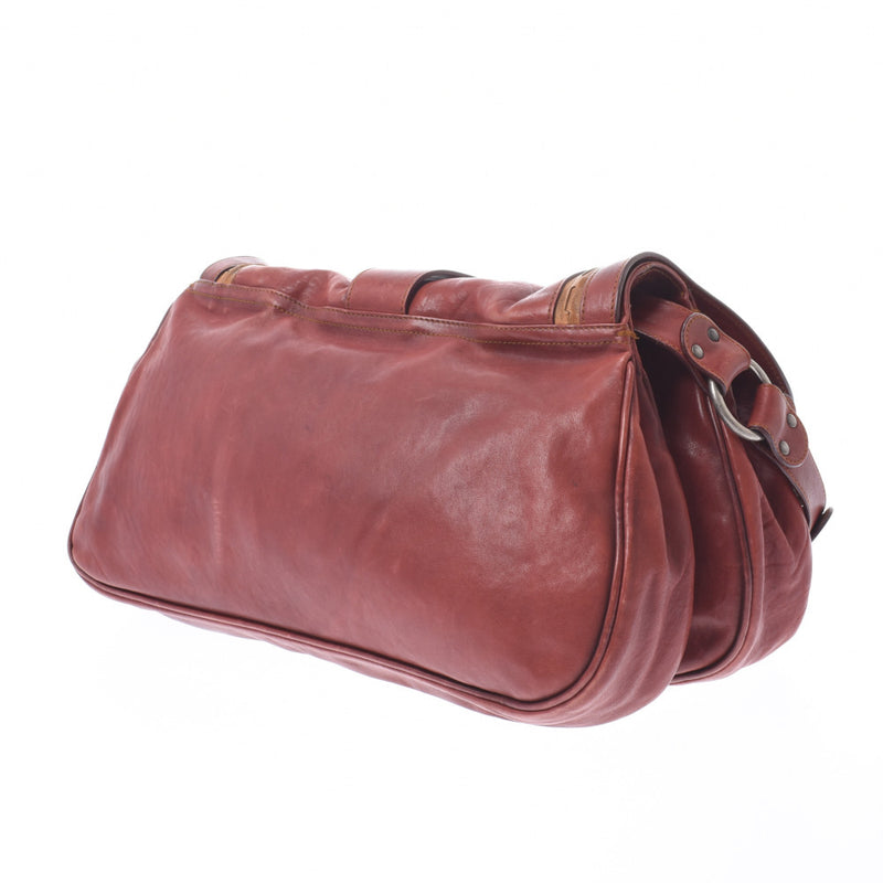 クリスチャンディオールガウチョ エンジ系 シルバー金具 レディース