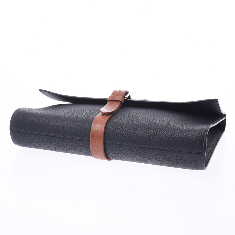 エルメスエトリヴィエール ドキュメント ブリーフケース 黒/ブラウン