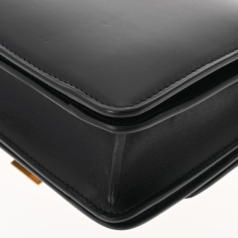 セリーヌクラシックボックス ブラック ゴールド金具 レディース レザー