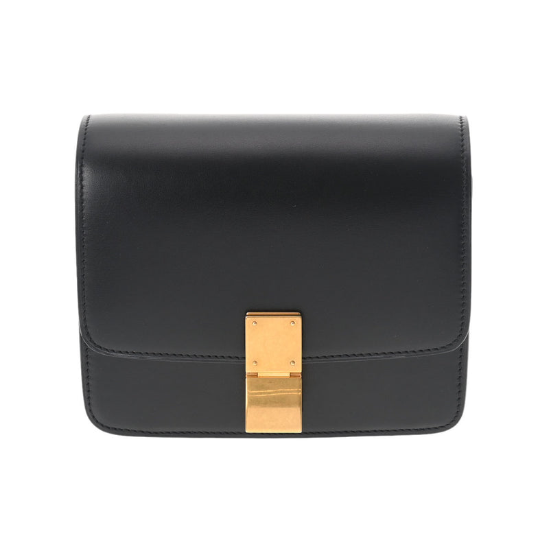 セリーヌクラシックボックス ブラック ゴールド金具 レディース レザー