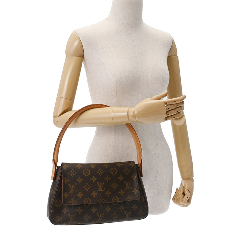 ルイヴィトンミニルーピング 14145 ブラウン レディース モノグラム