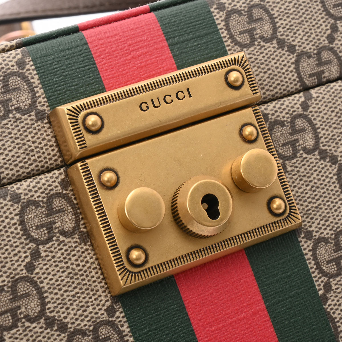 グッチサヴォイ ジュエリーケース ベージュ/エボニー ゴールド金具