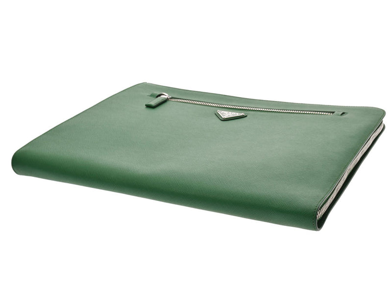 プラダ クラッチバッグ グリーン VR0079 メンズ レディース