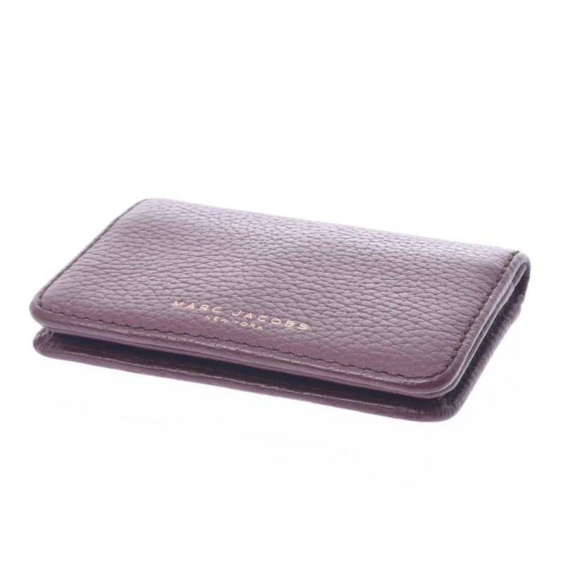 マークジェイコブス名刺入れ ボルドー ユニセックス カードケース MARC