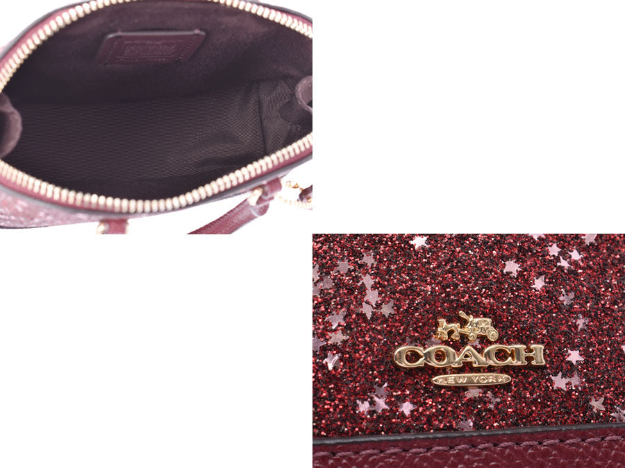 コーチ 2WAYショルダーバッグ ミニシエラ ボルドー系 F22891