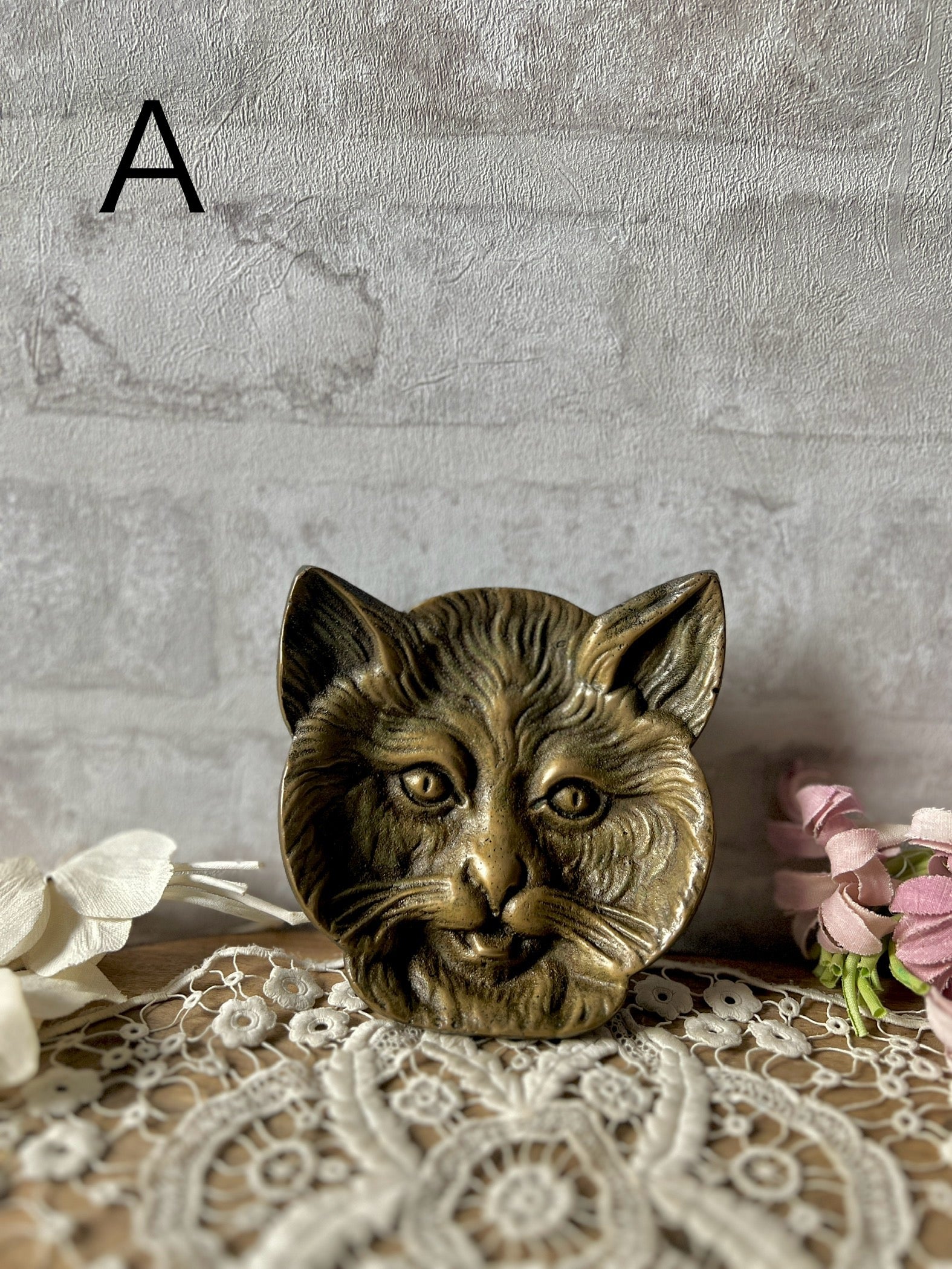 ☆猫フェイスメタルトレイ各種 – France Antique 銀色アンティーク