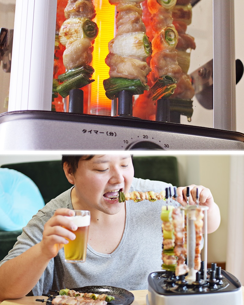 自動で回る卓上無煙焼き鳥器「自家製焼き鳥メーカー2」 | 【公式
