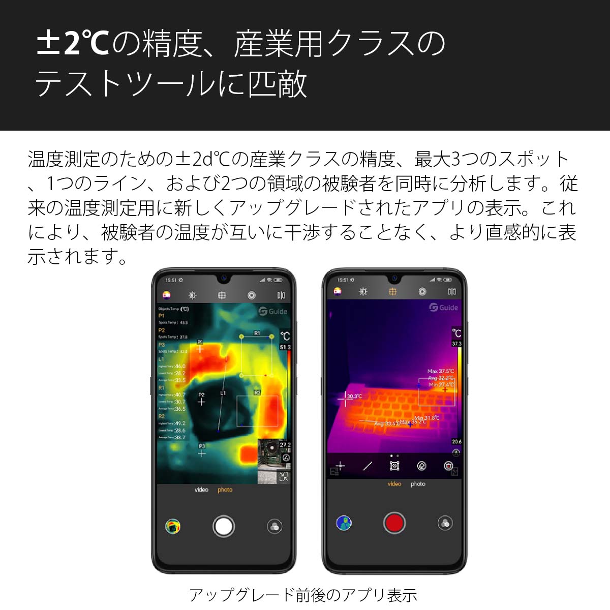 Guide sensmart スマートフォン用オートフォーカスサーマルイ