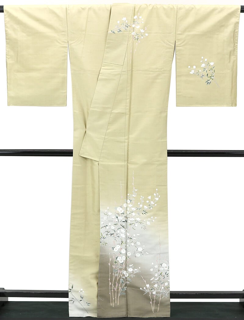 中古】 忠右衛門 白山紬 訪問着 リサイクル カジュアル 着物 正絹